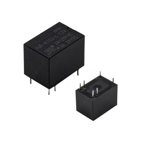 رله HKF 4102 12V-1C-3A 6PIN بوبین وسط