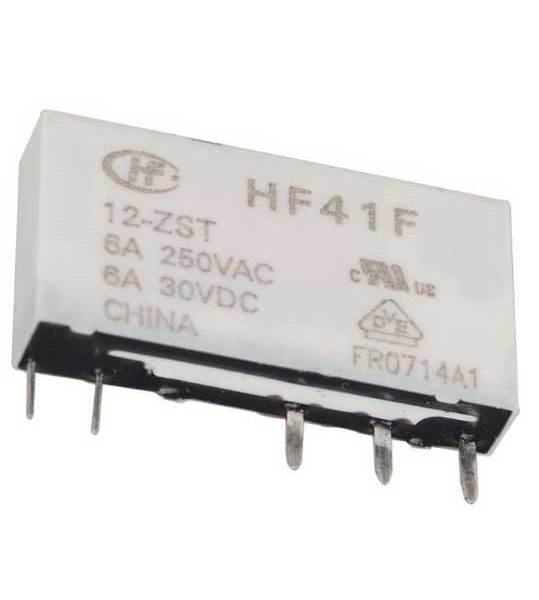 رله هونگفا 12 ولت 6 آمپر 5 پایه مدل HONGFA HF41F/12-ZST