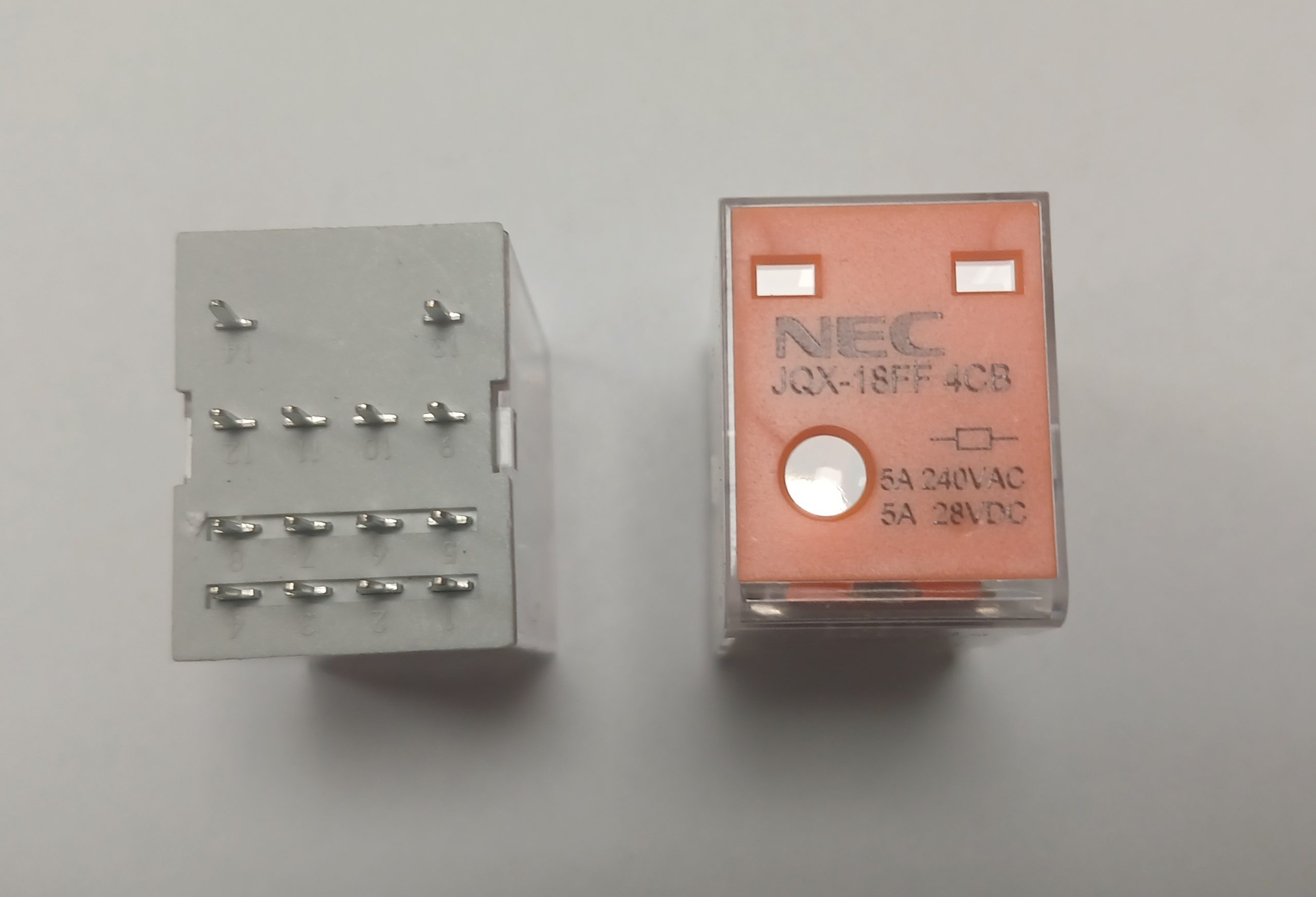 4CB رله (طرح ایزومی بردی) NEC JQX-18FF-4CB 12V-4C-5A