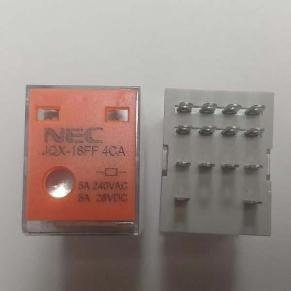 رله (طرح ایزومی سوکتی) NEC JQX-13FF-4CA 24V-4C-5A