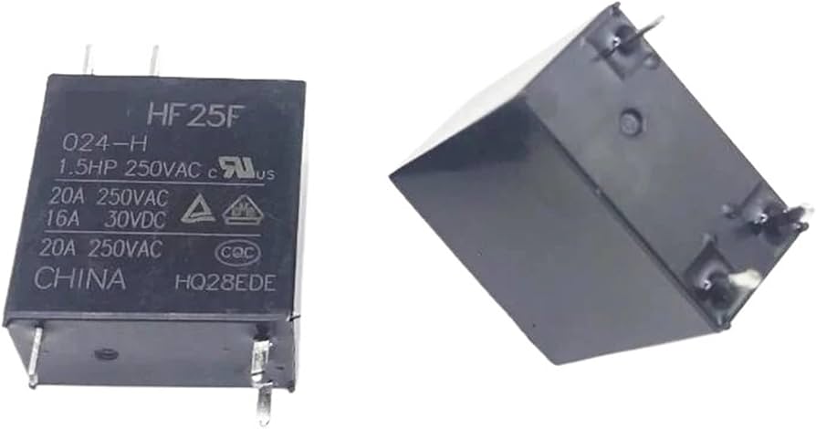 HF25F-24-H رله شاخک دارهنگفا 24 ولت 16 آمپر 3 پایه HONGFA HF25F-024-H