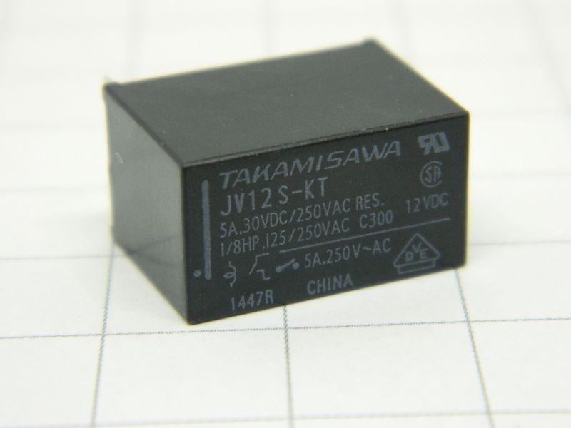 JV12S رله تاکامیساو پکیجی 12 ولت یک باز 5 آمپر JV12S-KT 12V
